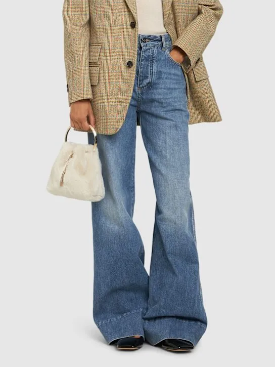 Jimmy Choo   Bon Bon faux fur top handle 
