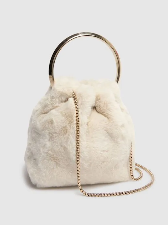 Jimmy Choo   Bon Bon faux fur top handle 