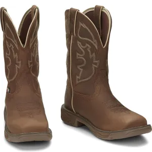 Justin Rush 11" Square Toe Steel Toe Waterproof Work Boot WK4331