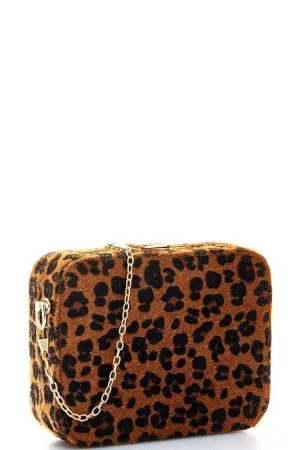 Leopard Fur Crossbody Purse