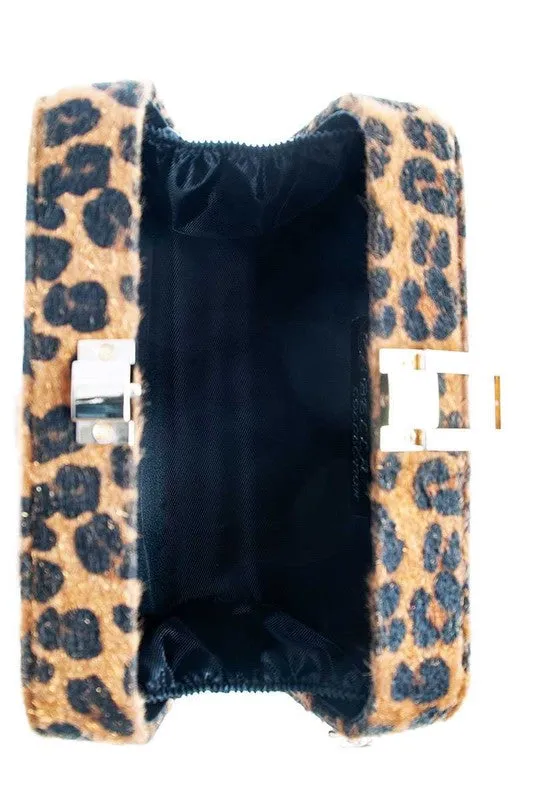 Leopard Fur Crossbody Purse