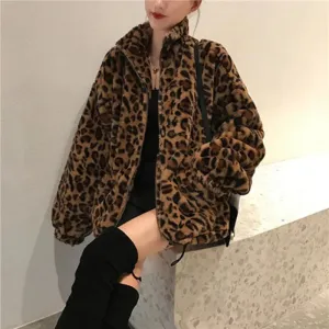 Leopard Fur Stylish Print Jacket