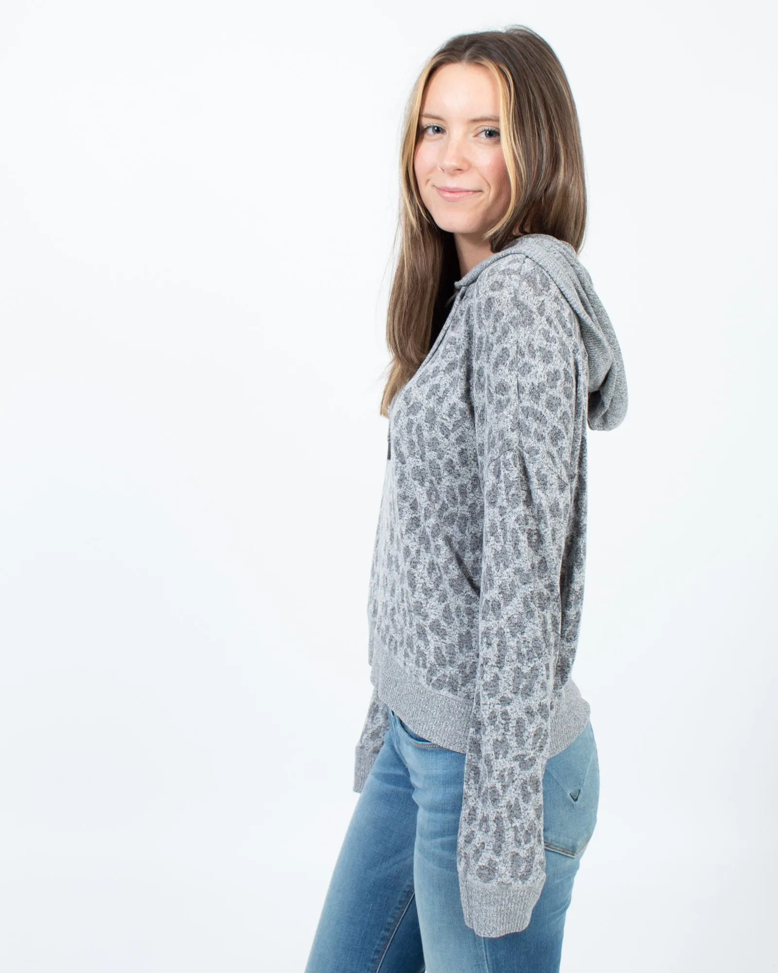 Leopard Print Pullover Hoodie Sweatshirt