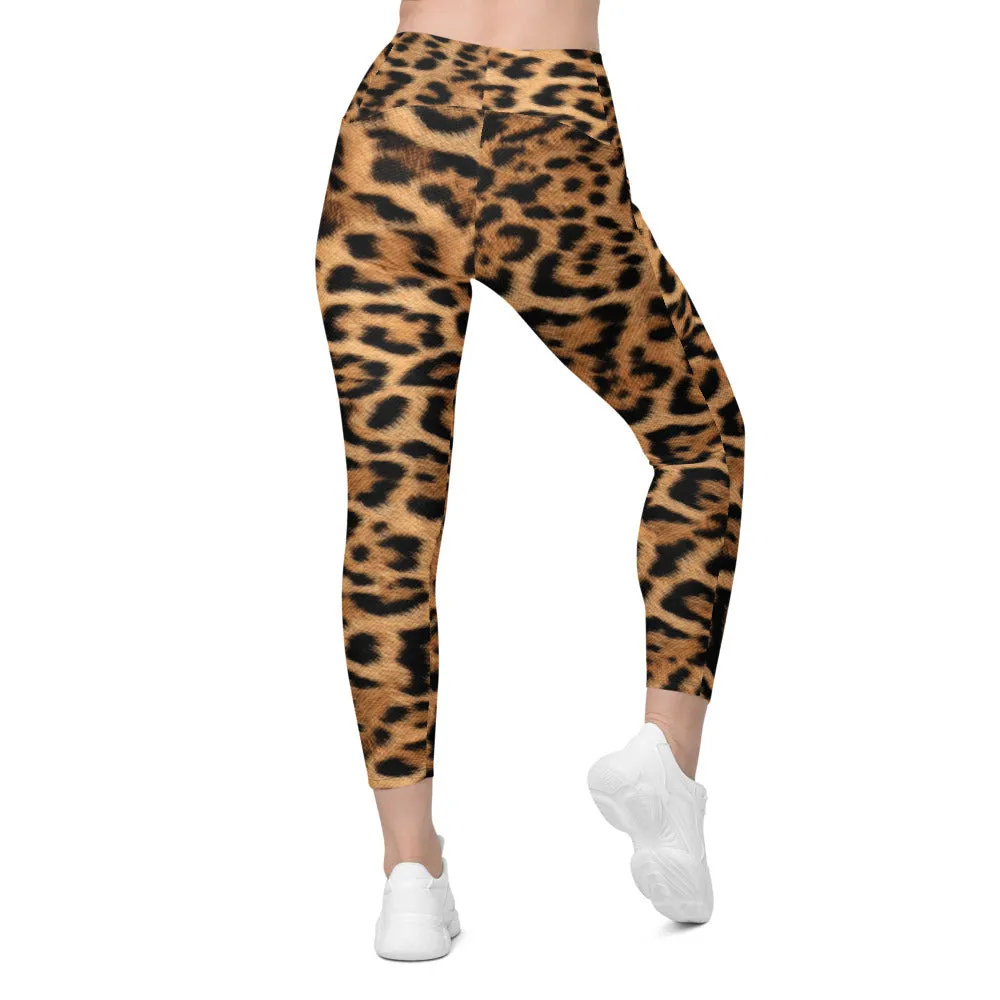 Leopard Skin Leggings with Pockets