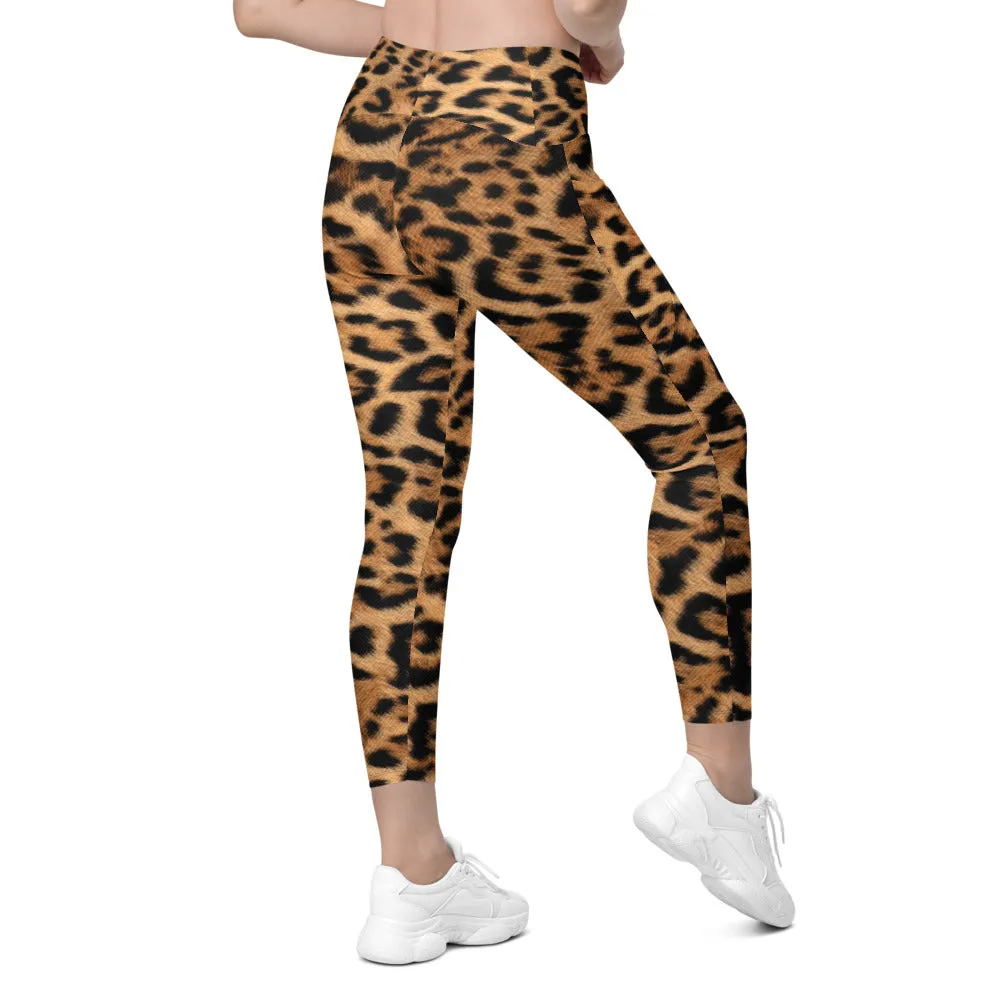 Leopard Skin Leggings with Pockets