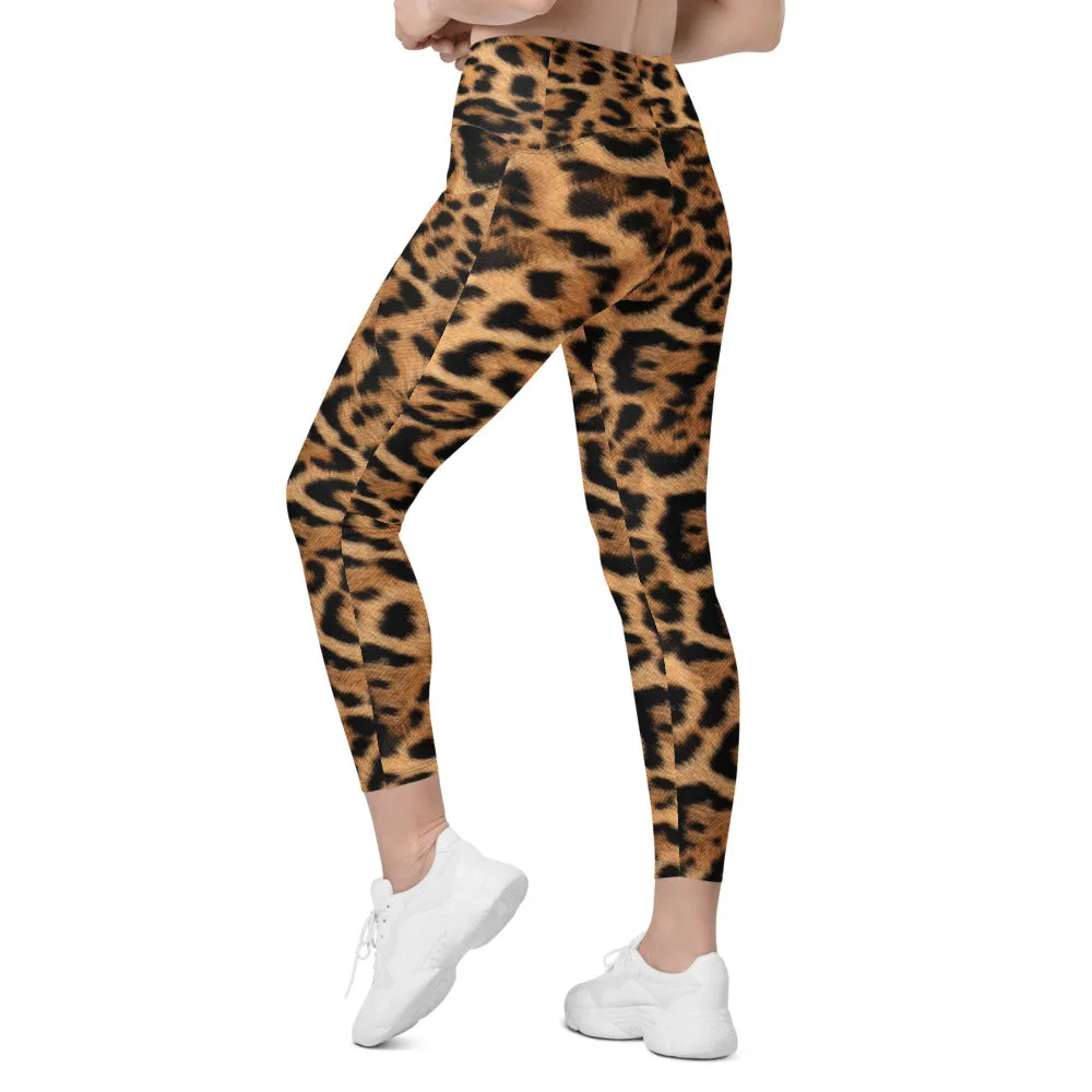 Leopard Skin Leggings with Pockets