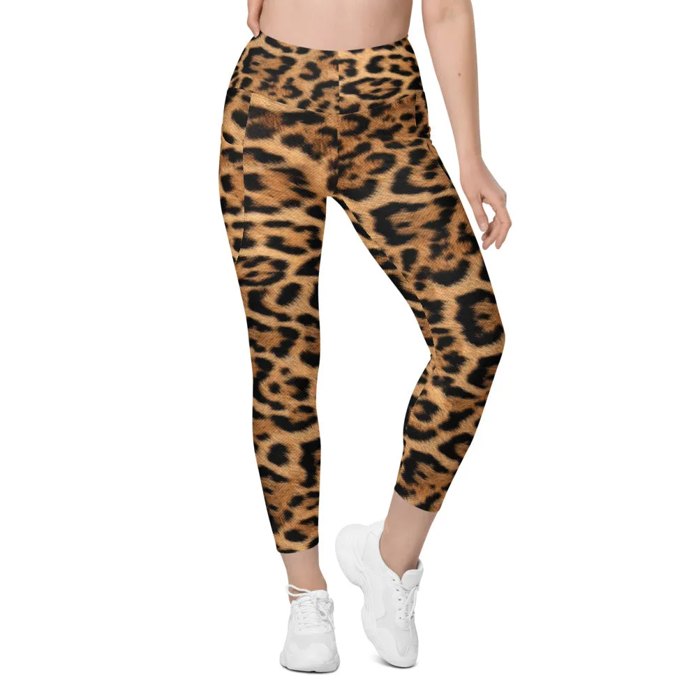Leopard Skin Leggings with Pockets