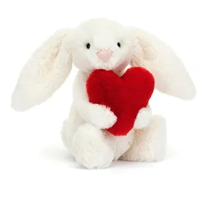 Little Red Love Heart Bashful Bunny