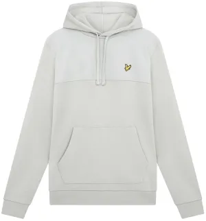 Lyle and Scott Mens Softshell Panel Hooded Sweatshirt Cold Grey