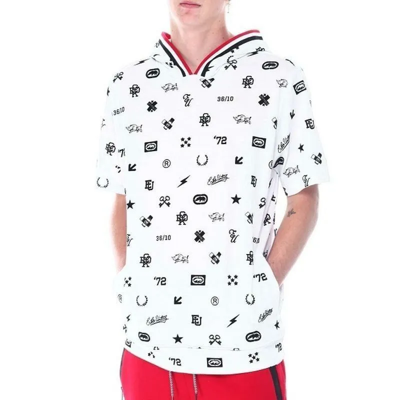 Mens Short Sleeve Pullover Ecko Hoodie Top