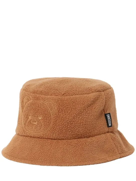 Moschino   Faux fur teddy bucket hat 