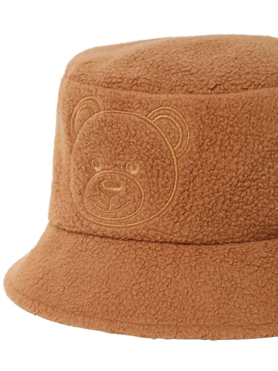Moschino   Faux fur teddy bucket hat 