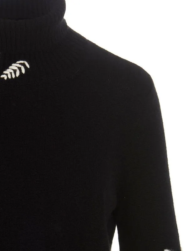 Pre Order: Rose Embroidery Turtleneck Sweater