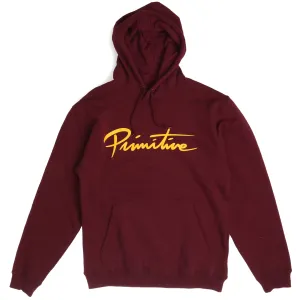 Primitive Nuevo Script Pullover - Burgundy