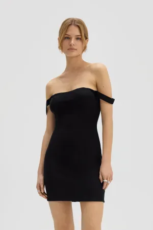 Saint Body Mini Dress With Open Shoulders Black