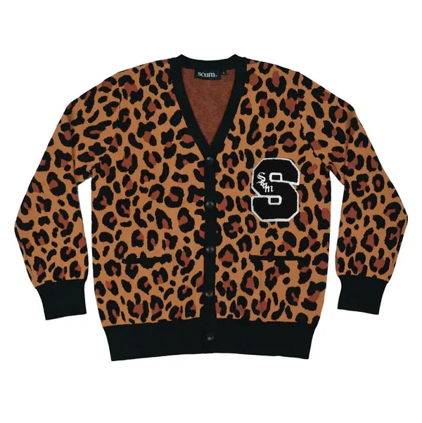 Scum College Cardigan - Leopard