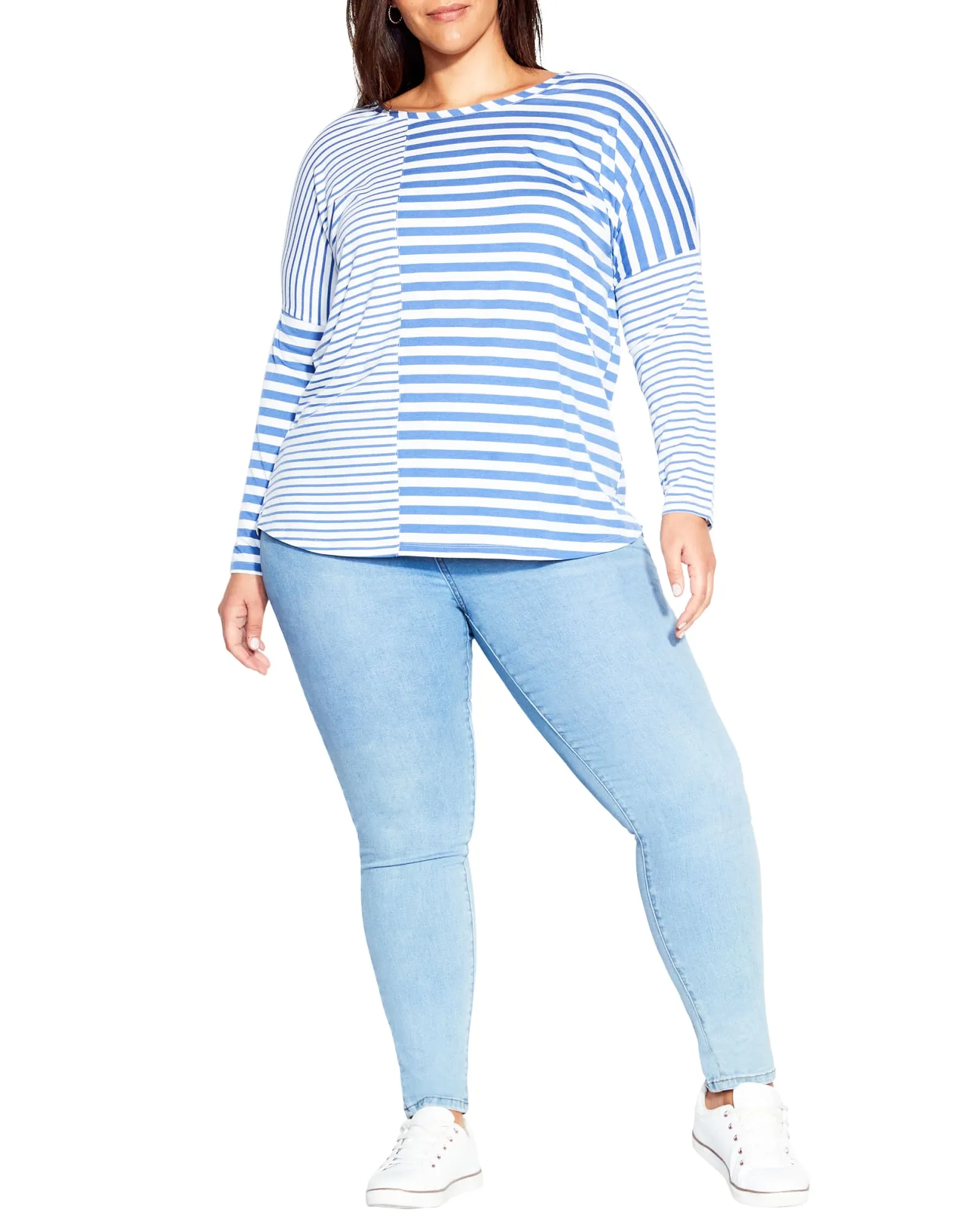 Sina Stripe Top | Bluebird
