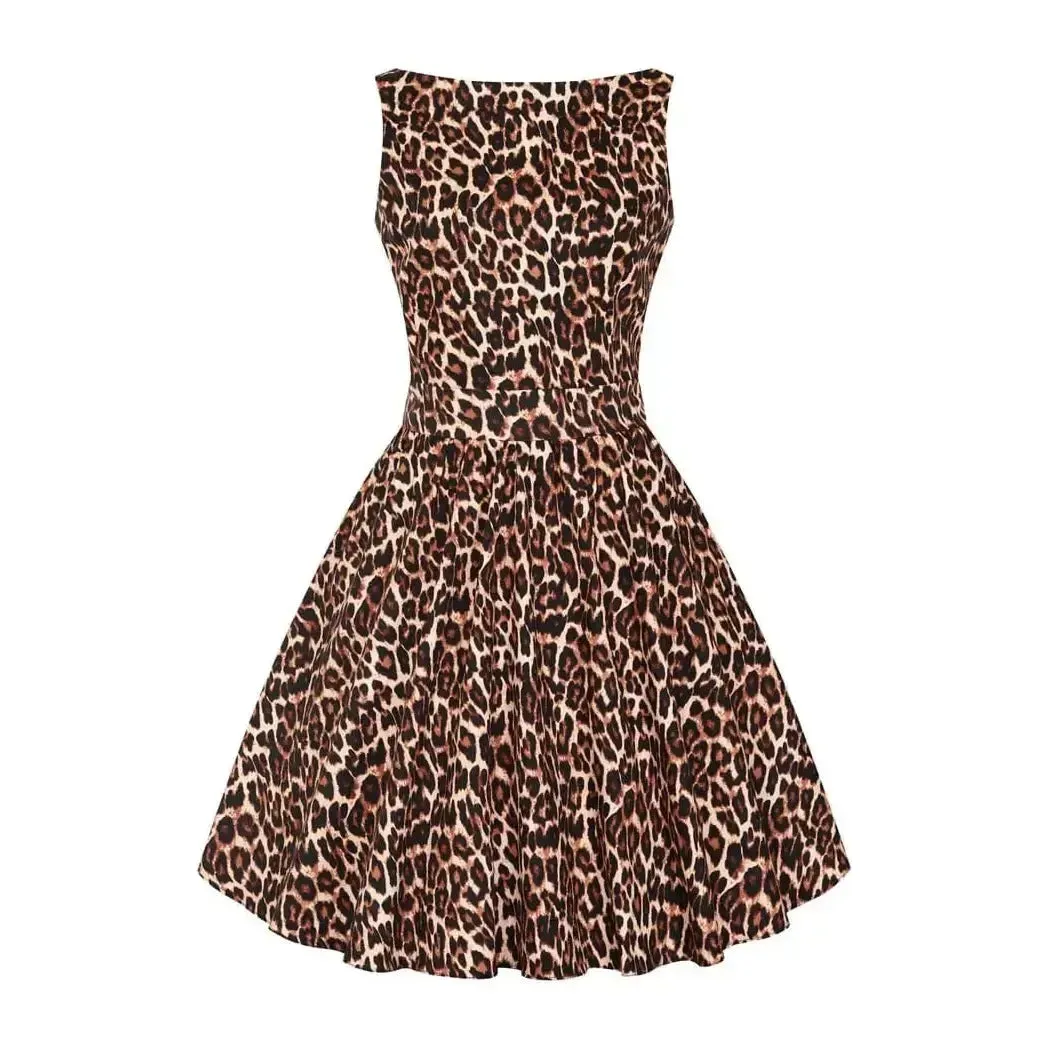 Tea Dress - Leopard Print