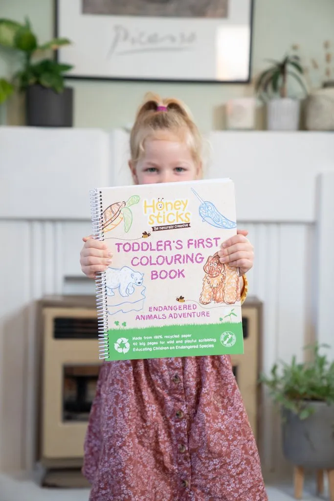 Toddlers First Colouring Book - Endangered Animals