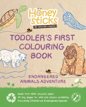 Toddlers First Colouring Book - Endangered Animals