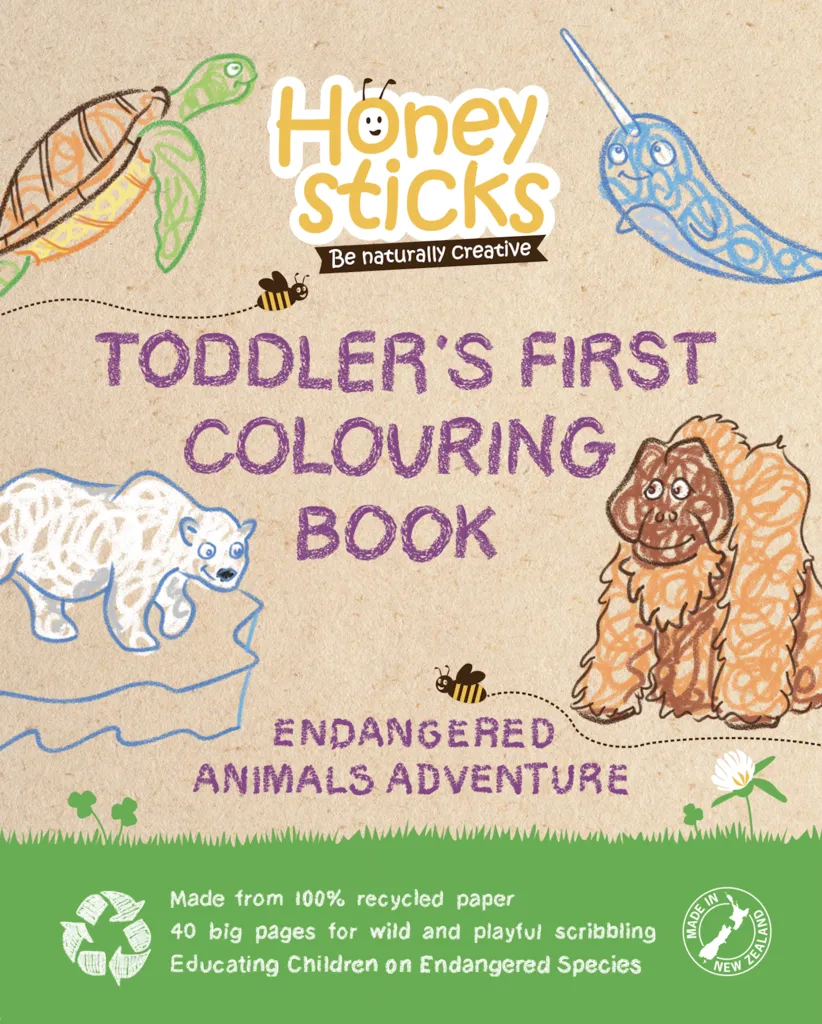 Toddlers First Colouring Book - Endangered Animals