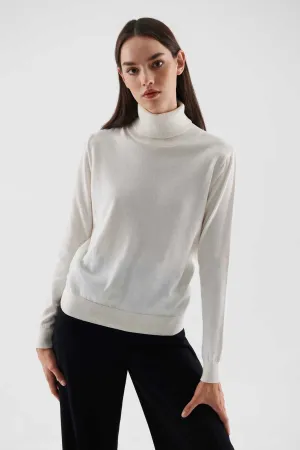 Turtleneck Knitwear Bone