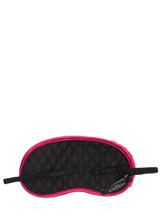 Versace   Faux fur eye mask w/sequined logo 