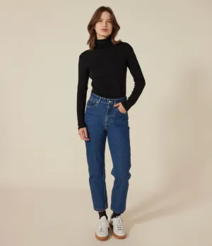 Women's Black Turtleneck - Petit Bateau FW24