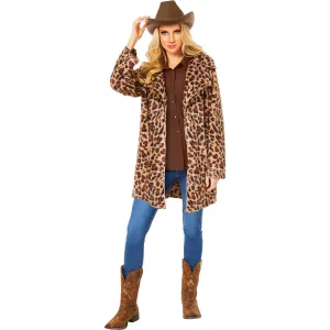 Yellowstone Beth Dutton Costume for Adults, Leopard Coat